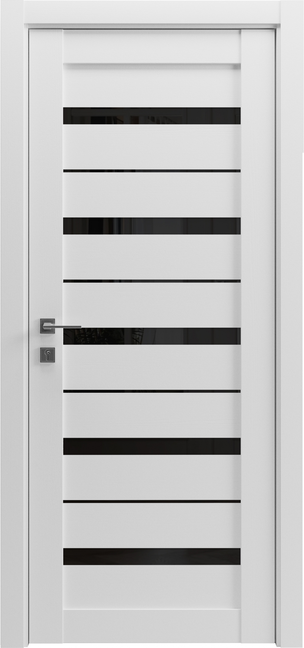 Міжкімнатні двері Гранд Lux-4 Клен білий black - 23197