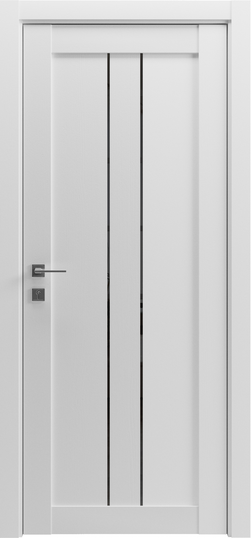 Міжкімнатні двері Гранд Lux-1Клен білий black - 23203