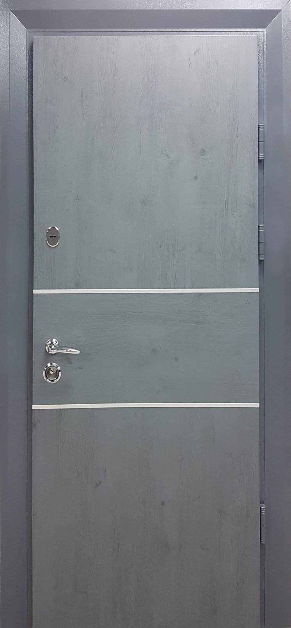 Входные двери  Булат Модель House 3 антрацит - 20816
