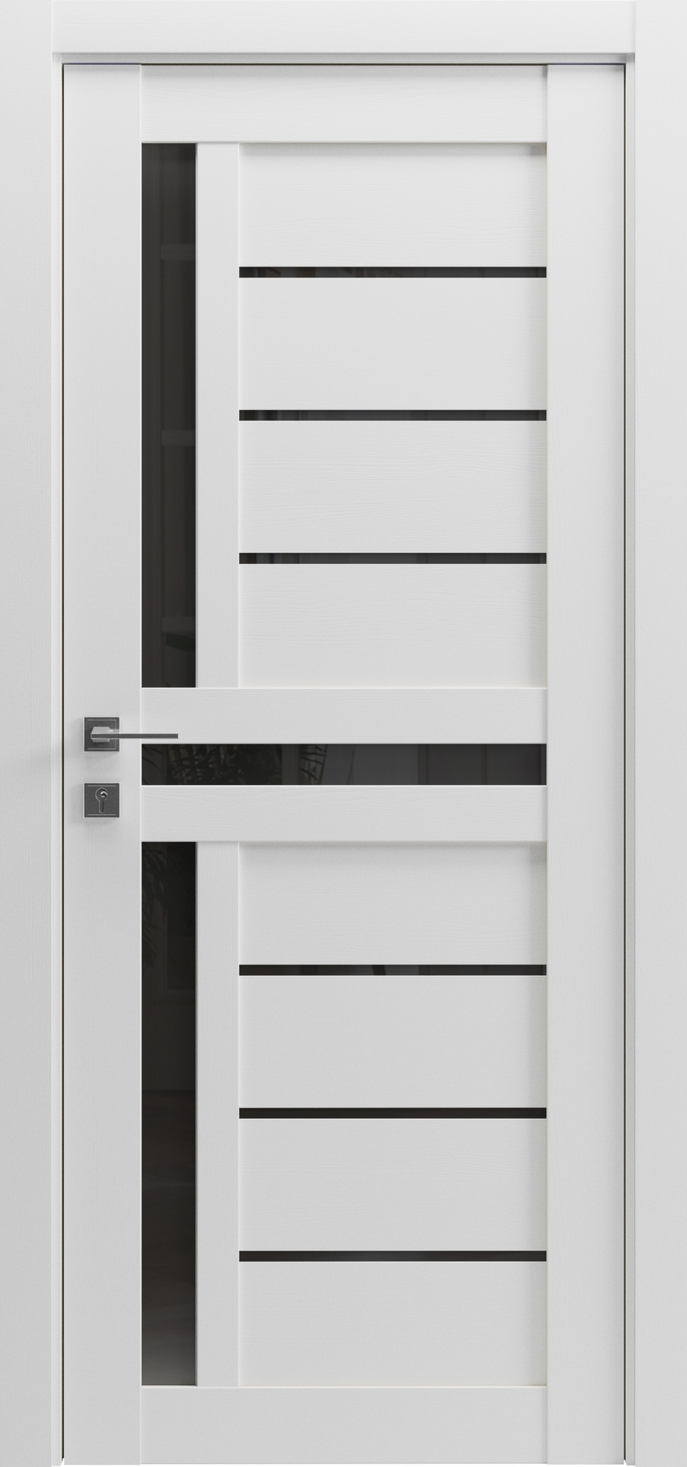Міжкімнатні двері Гранд DeLux-8 Клен білий black - 23190