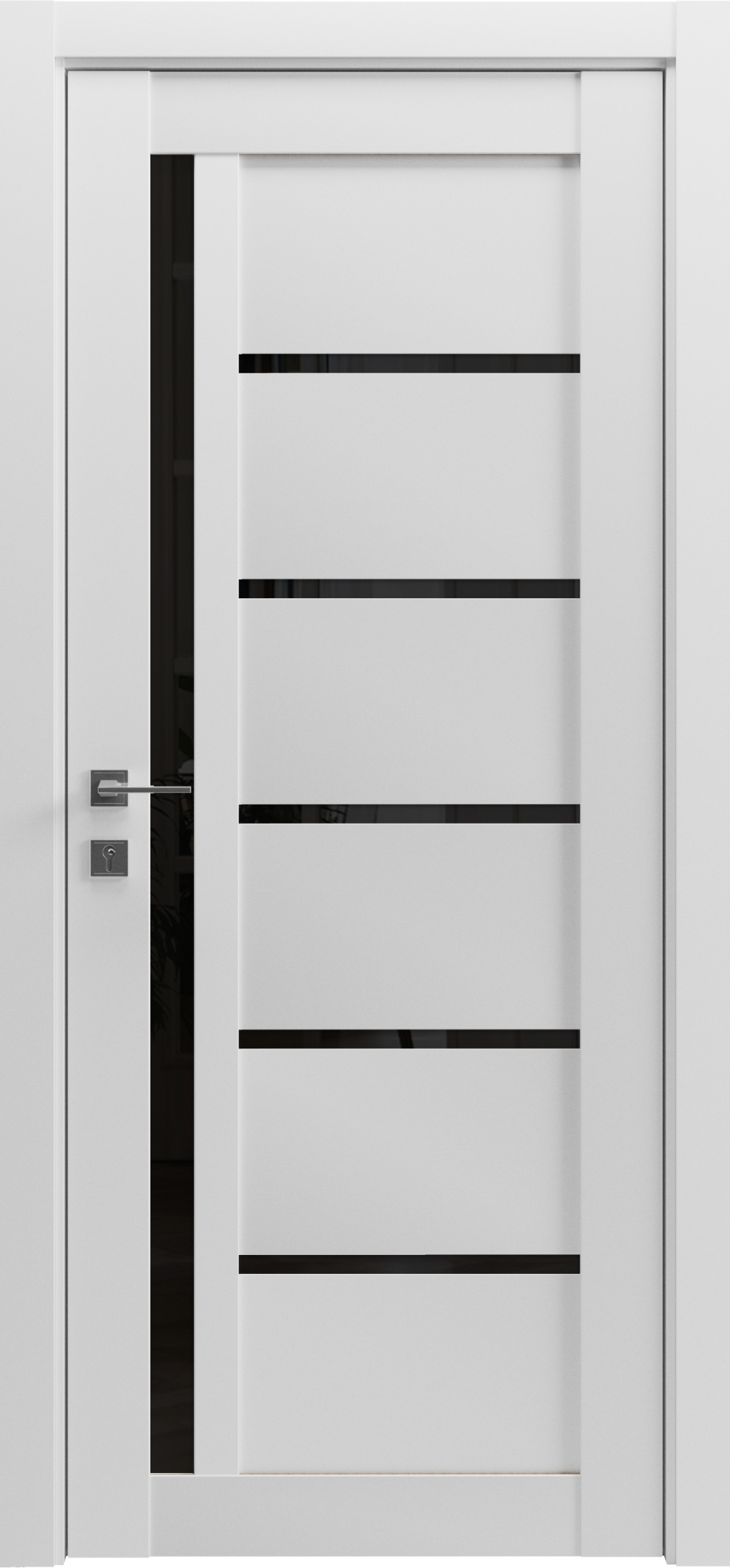 Міжкімнатні двері Гранд Lux-6 Клен білий black
