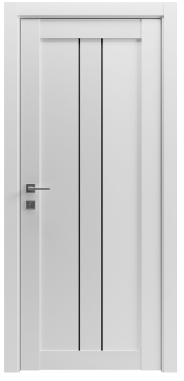 Міжкімнатні двері Гранд Lux-1білий black - 23211