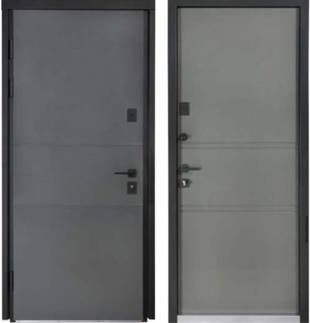 Вхідні дверй Булат Cottage Модель 703/237 Metalic Grey/Титан