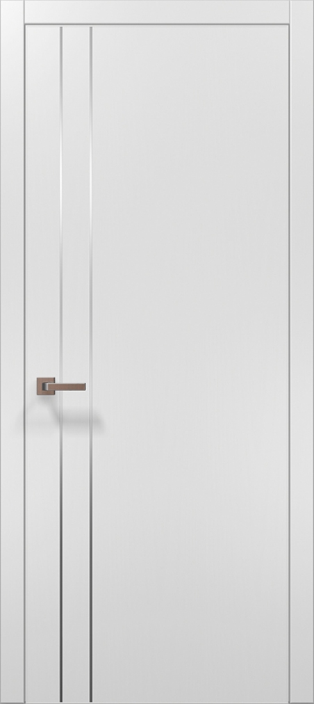 Дверное полотно  Папа Карло Art Deco ART-05 стекло сатин RAL 9003