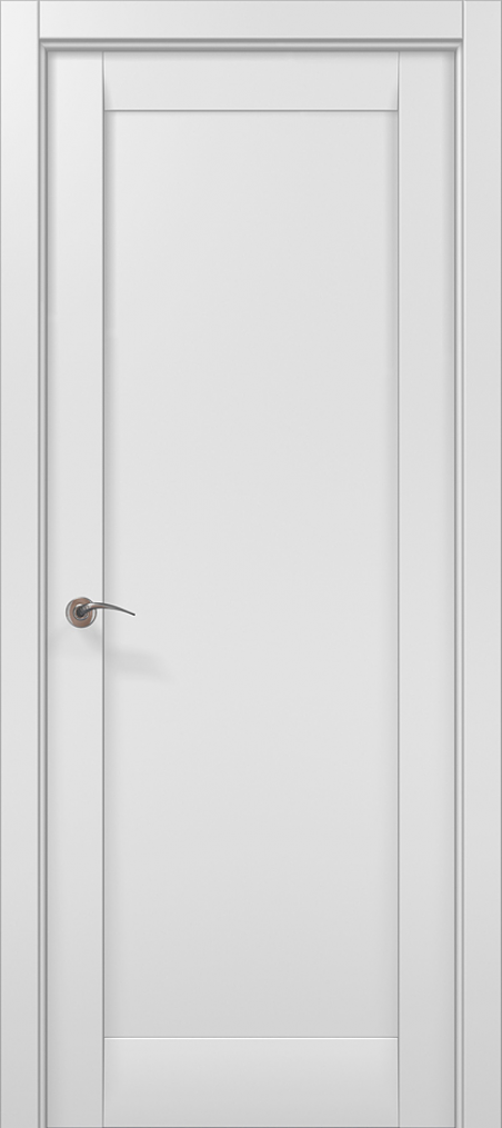 Дверне полотно Папа Карло Millenium ML-00F  білий матовий 