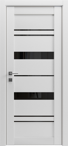 Міжкімнатні двері Гранд Lux-5 Клен білий black