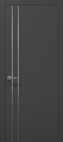 Дверное полотно  Папа Карло Art Deco ART-03 стекло оксфорд RAL 9003