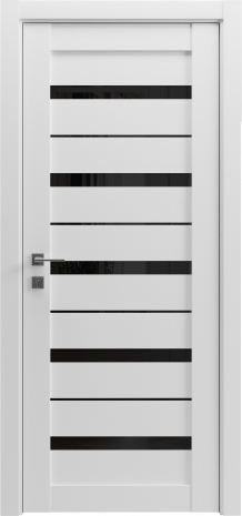 Міжкімнатні двері Гранд Lux-4 Клен білий black