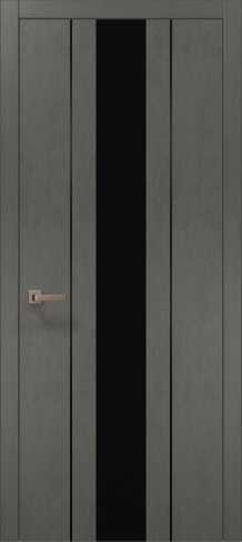 Дверное полотно Папа Карло Art Deco  ART-05  стекло бевелз RAL 9003