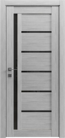 Дверное полотно Гранд Lux-6 Дримвуд серый  black