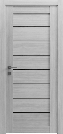 Міжкімнатні двері Гранд Lux-2 Дрімвуд сірий black