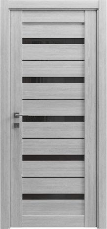 Міжкімнатні двері Гранд Lux-4 Дрімвуд сірий black