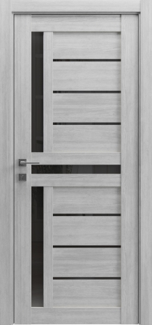 Міжкімнатні двері Гранд Lux-8 Дрімвуд сірий black