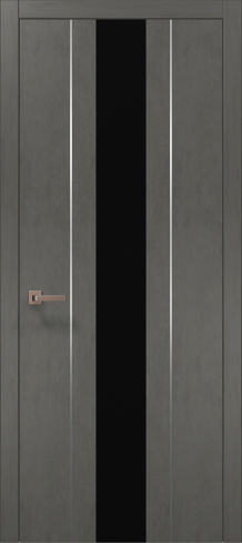 Дверное полотно Папа Карло Art Deco ART-05  стекло оксфорд RAL 9003